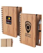 Premium Eco Bamboo Notebooks and pen