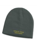 Logo Decorated Cable Knit Beanies