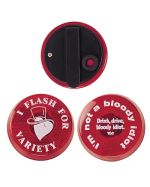 Promotional Safety Reflector and Blinker badge