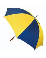 Yellow Royal Wooden Handle Printed Umbrella 
